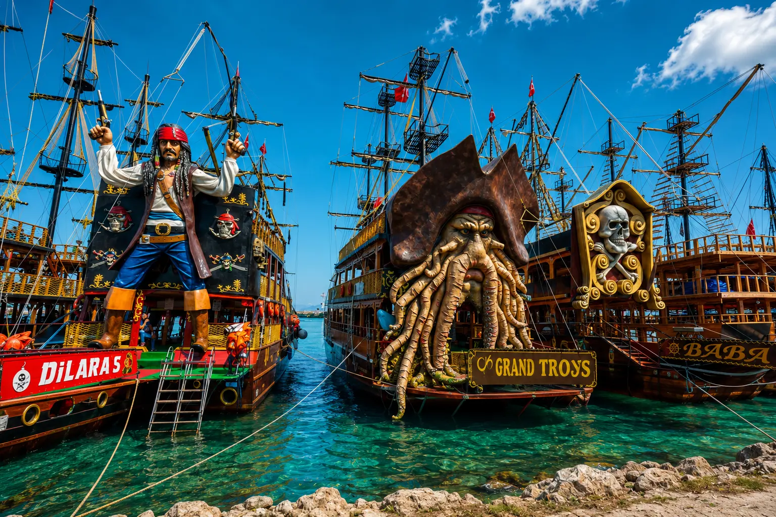 Pirate Boat Tour with Foam Party Experience in Alanya thumbnail