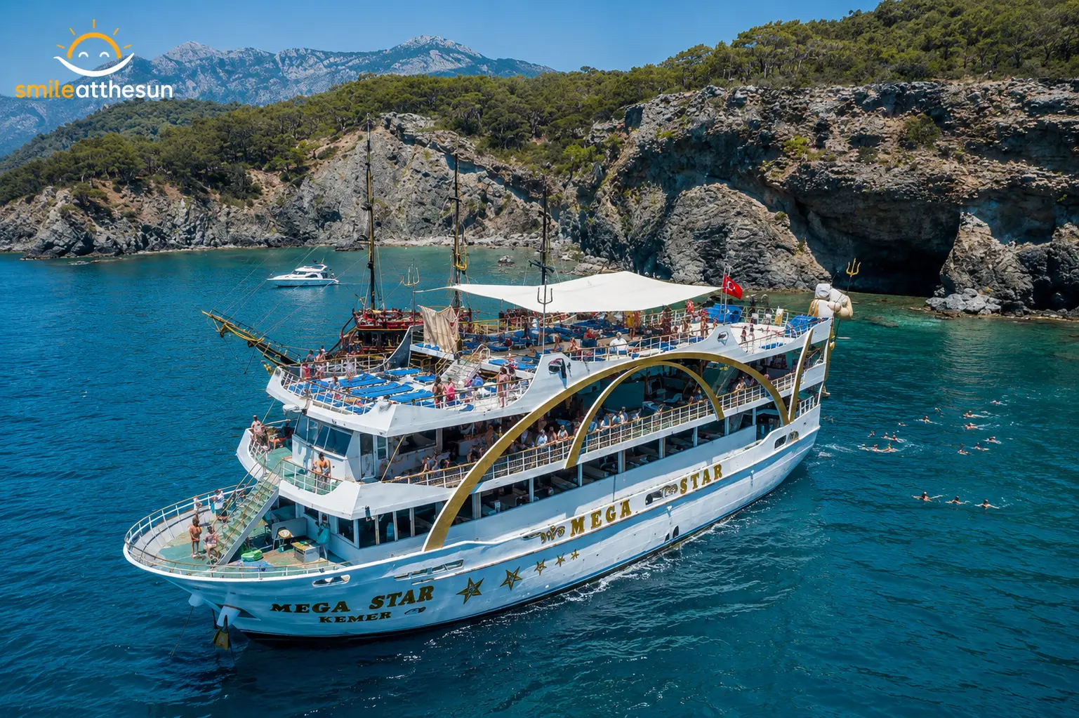 Antalya/Kemer Bootstour mit Mittagessen: Entdecken Sie Versteckte Höhlen & Traumhafte Buchten thumbnail