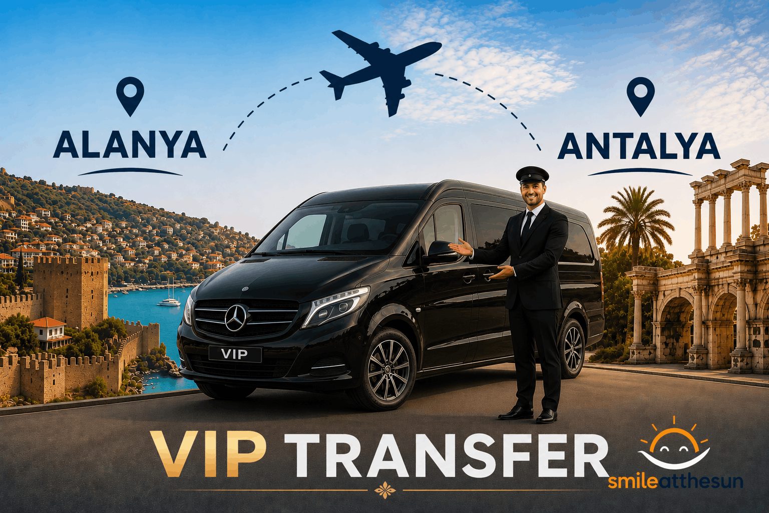 €119  VIP Private Transfer from Alanya to Antalya