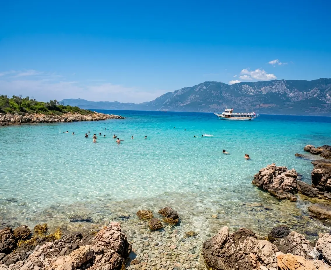 Cleopatra Island Boat Tour from Marmaris | Hotel Pickup, Lunch & Soft Drinks Included